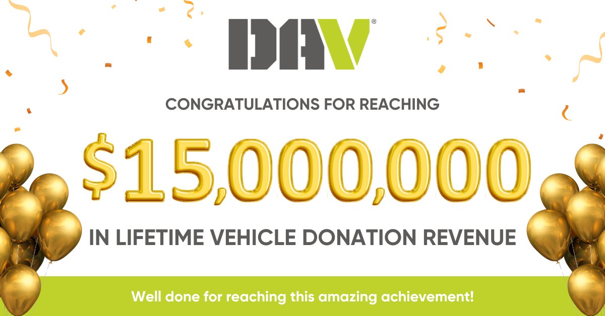 Congratulations to @DAVHQ for reaching this amazing milestone!
#CARS4Good