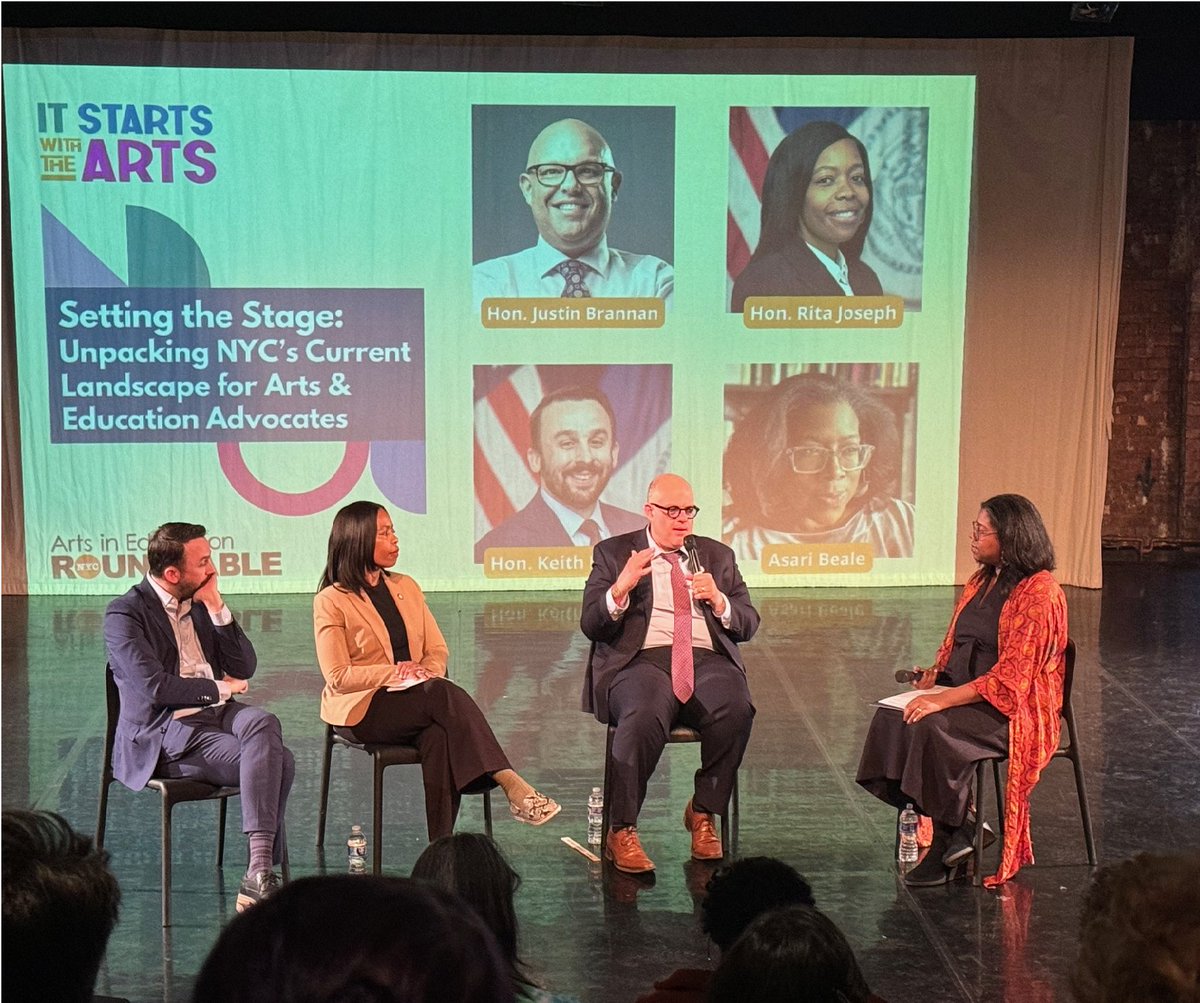 It was great to join my @NYCCouncil colleagues @KeithPowersNYC & @RitaJosephNYC to speak with the NYC Arts in Education Roundtable @nycaier about our crusade to make arts & music education in NYC schools essential and never 'extra'!