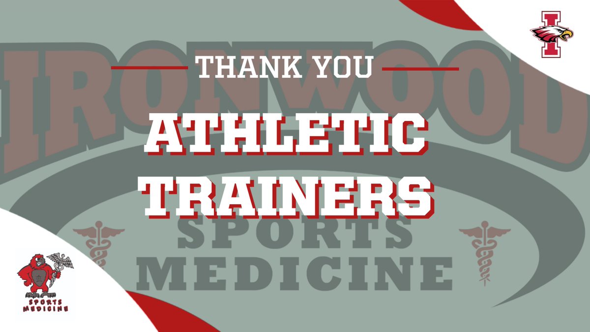 Ironwood Athletics would like to thank our amazing Athletic Trainers;
Mike Suman, Chelsey Gonzalez, and Gavin Serene.  Thank you for all you do for our athletes and our entire Ironwood family.