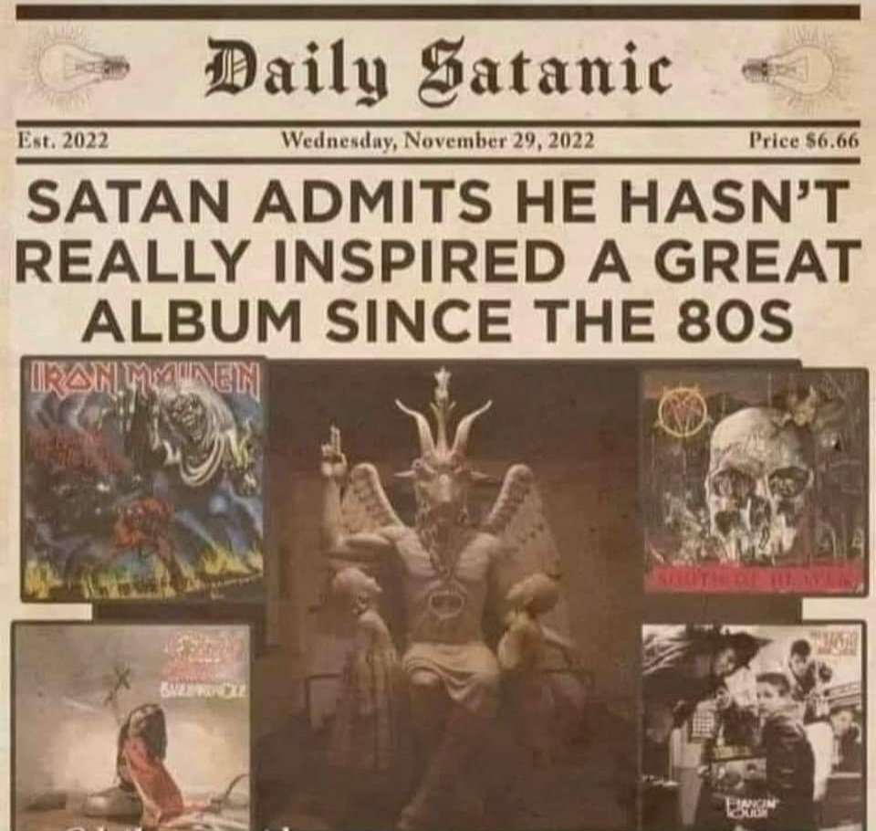 C'mon, help make Satan great again... 🤘😈

#MetalHumour #80sMetal #HailSatan #MetalForTheMasses #Apple985FM #Stix #MFTM #Skullboi #MadeInMetal2019 #BacchusMarsh