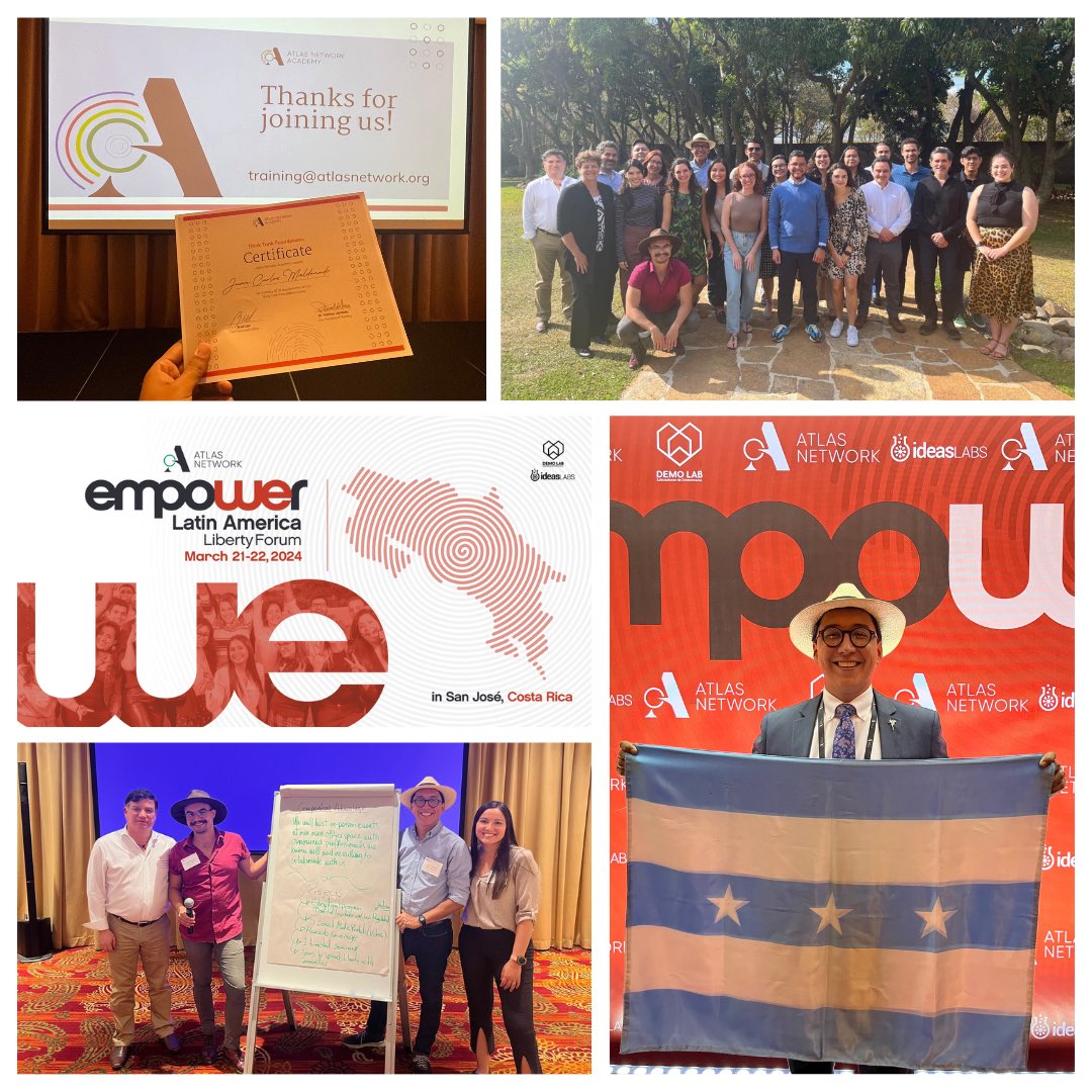 iolmedoorg's tweet photo. Ha sido un honor participar en dos importantes eventos de @AtlasNetwork en San José, Costa Rica. El Think Tank 360 y el Latin America Liberty Forum han sido oportunidades extraordinarias para dar a conocer nuestra labor con otros actores clave de la región. https://t.co/25yDMVqN57