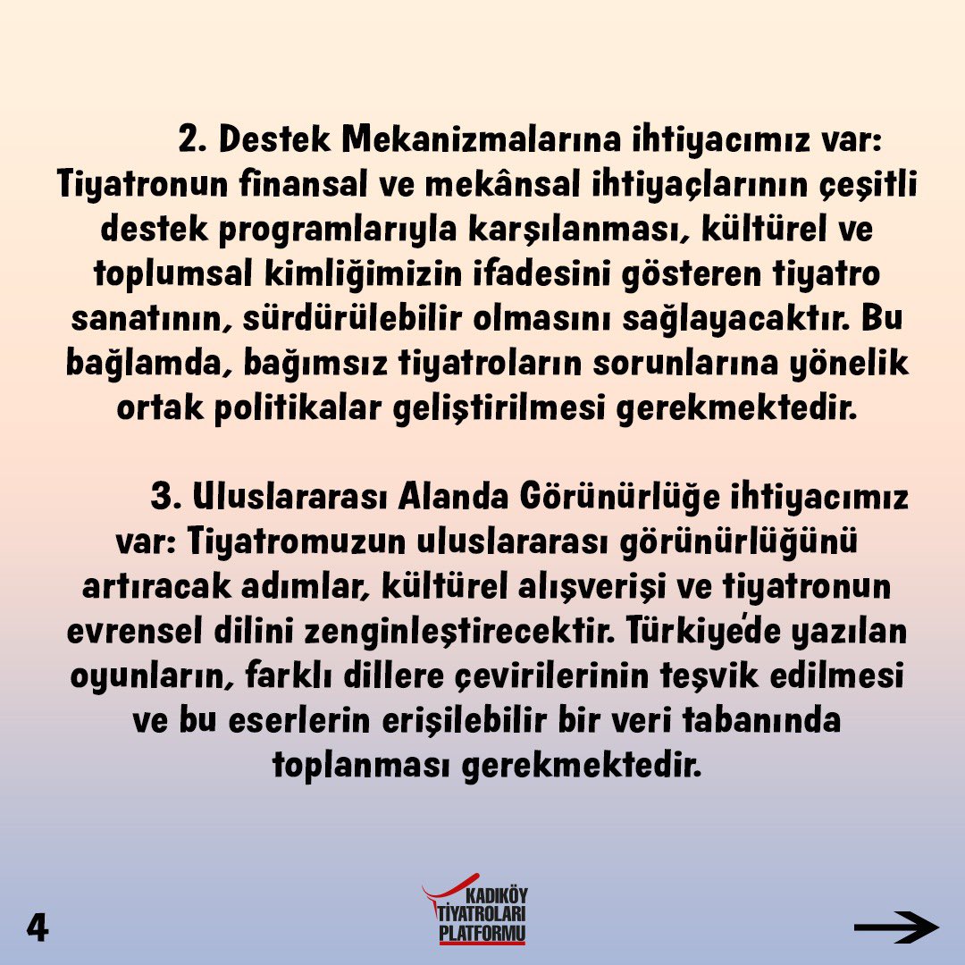 Kadıköy Tiyatroları Platformu
 27 Mart Dünya Tiyatro Günü  Bildirisi.

#kadıköytiyatrolarıplatformu #27martdünyatiyatrogünü #worldtheatreday