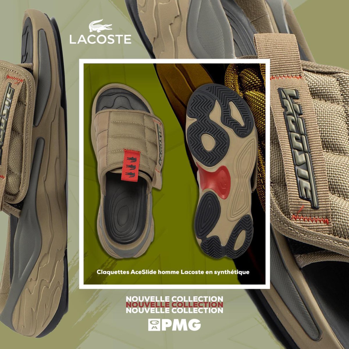 PlayModeGroup's tweet image. Découvrez la collection de claquettes Lacoste chez PMG ! 

📍disponible dans tous vos magasins PMG et LACOSTE 

Venez dès maintenant explorer les dernières tendances en matière de mode Lacoste.