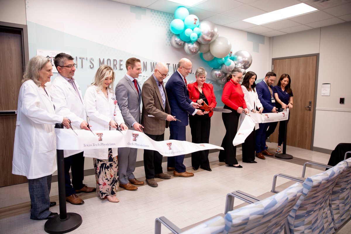 Today, @ttphysicians hosted a ribbon cutting and open house for its new Multispecialty Clinic on the third floor of the @umchealthsystem Health & Wellness Hospital! Located at 11011 Slide Road in southwest Lubbock, the clinic will start seeing patients on April 1.