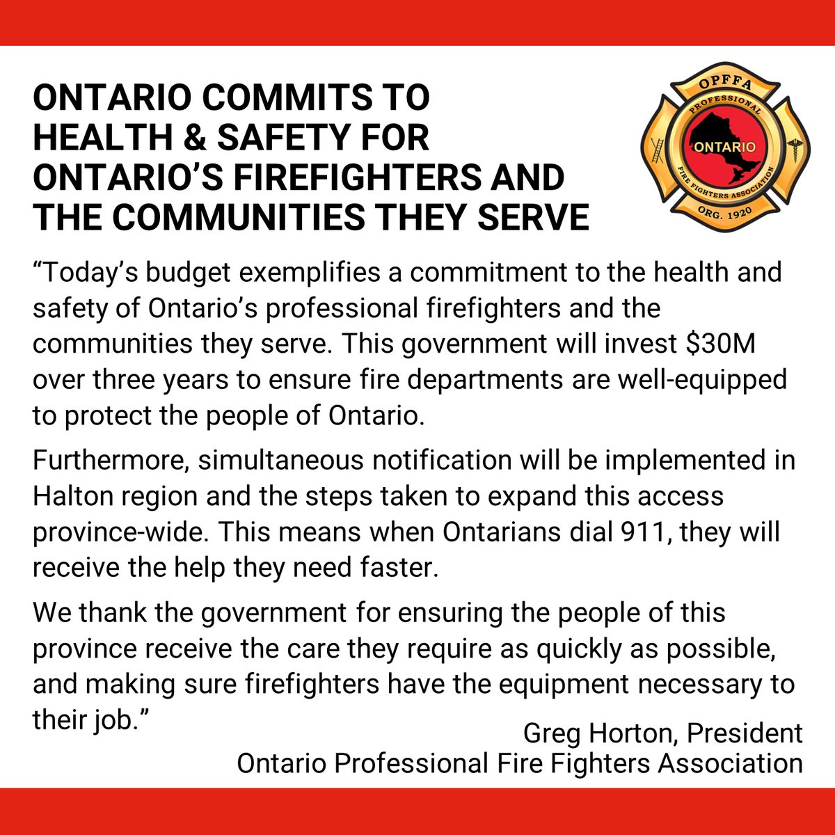 #firefighters do more than fight fires. Strategically situated fire stations=timely emergency response 24/7 365 days/yr. Simultaneous notification=faster response times. Thank you @fordnation @MPPKerzner @DavidPiccini for putting the health & safety of Ontarians first #ONpoli