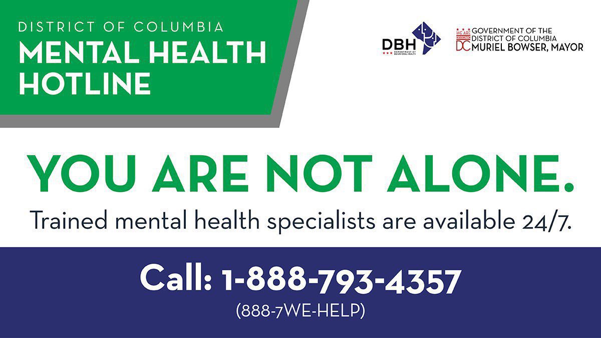 Your mental health matters. If you're feeling depressed, anxious, or just not like yourself, we want you to know that you're not alone. There's confidential support available: 📞988: Mental health, substance use, or suicidal crisis 📞1-888-793-4357: 24/7 Mental Health Hotline