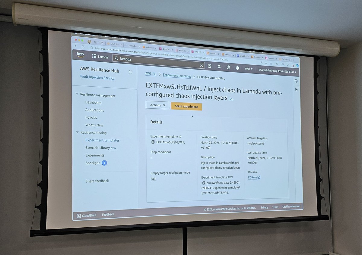 Learning about the AWS Fault Injection Service and Resilience Testing. Thanks to @GunnarGrosch, @BelfAWSt_UG, and @Liberty_IT for a great evening.