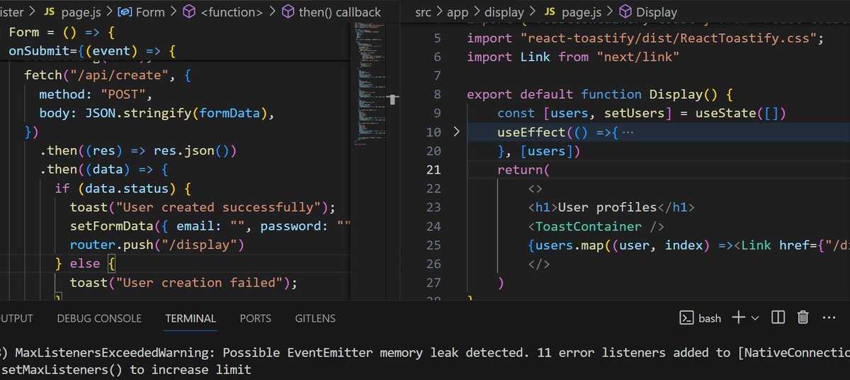 MaverickAlbert5's tweet image. Today, I learnt how to send data from the FRONTEND to the BACKEND, save it in the DATABASE document, and get a response from the backend back to the User.
I was able to connect what I learnt in FRONTEND, BACKEND and DATABASE together.
#100DaysOfCode
#buildinpublic