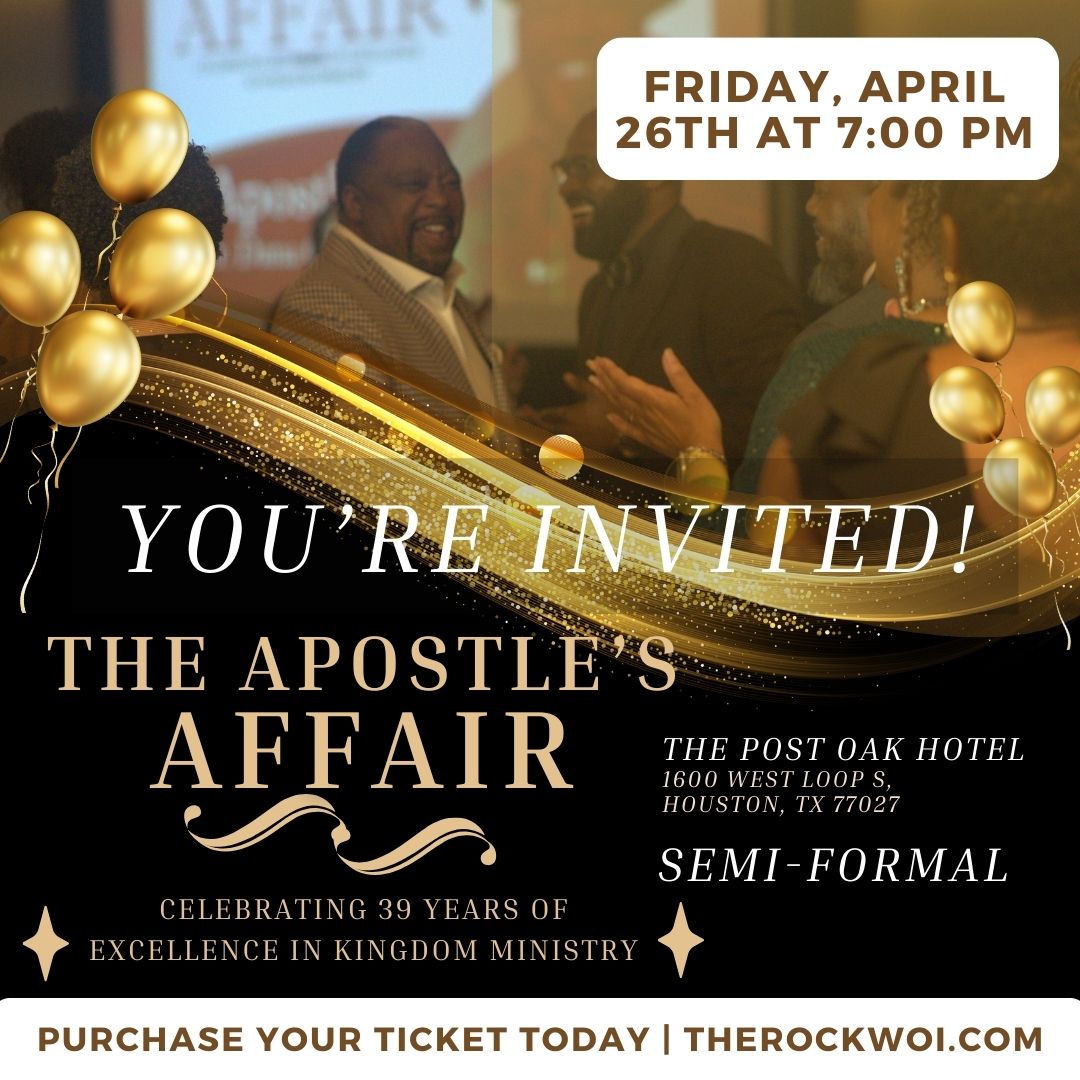 Apostle Dr. Dana Carson is an extraordinary man who has influenced countless lives over the last 39 years. Join us for the Apostle's Affair on April 26thRegular registration ends April 13th - therockwoi.com/apostles-affai…