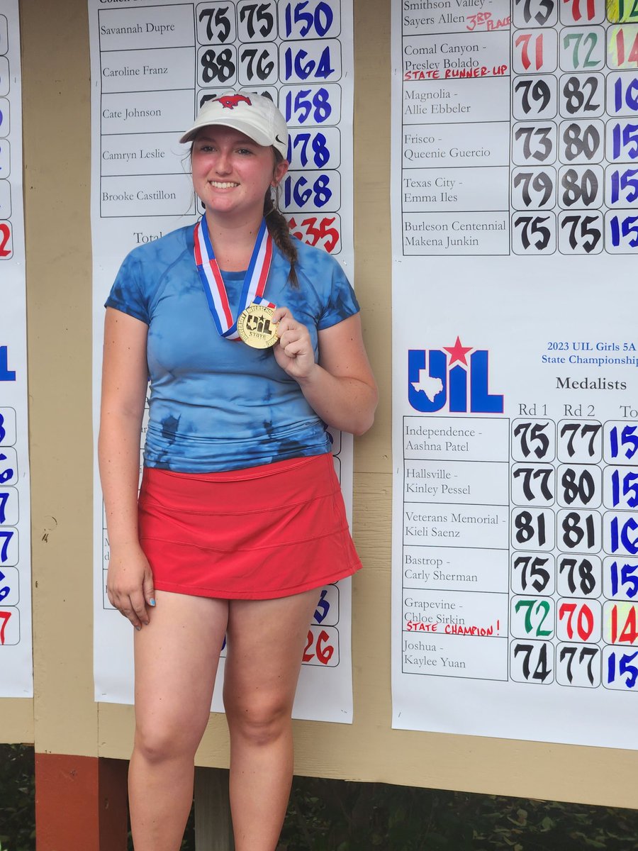 Congratulations to 2023 5A State Champion Chloe Sirkin on being extended an exemption into the 2024 Texas Women's Open! The tournament will be contested @grapevinegolf May 29-31. We look forward to Chloe representing GHS and the GCISD community! @GCISD_Athletics @GrapevineTXCity