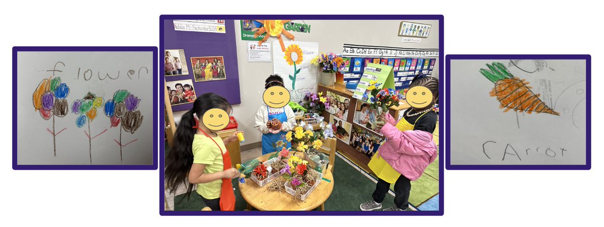 PreK Blooms: The children in Ms. Quintana’s classroom from PreK Partnerships at West Dallas Child Care Group grow their language, literacy, and science skills in the pretend & play garden center 🤩 @JulieFore21 @HildaCRobinson @Mo1Ramirez @MurilloDebbie1 @DrElenaSHill