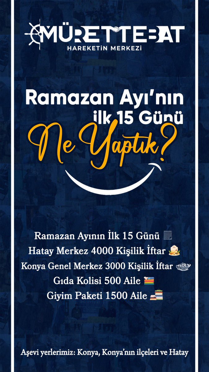 #mürettebathateketinmerkezi 
“Yüzlerdeki Tebessüme 
Gönüllerde Sevgiye 
Dillerdeki Duâya Talibiz”