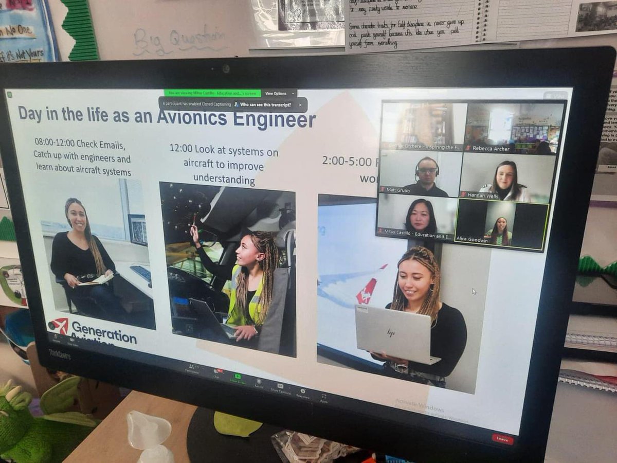 Class nine, took part in an aviation workshop to help them to think about future careers. Alice spoke to the class about her career in avionics design for Virgin Atlantic and Hannah shared what it is like to be a pilot for Easy Jet. It was fascinating! ✈️