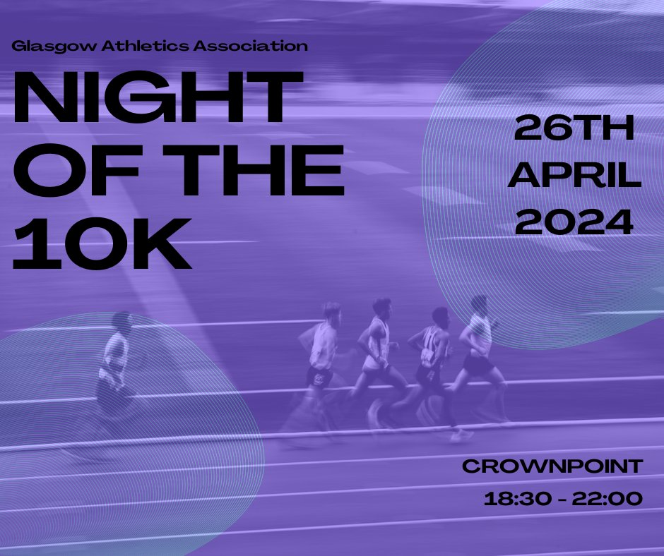 We're kicking off the outdoor season with the 25 lap challenge at Crownpoint. U20, Senior & Master Champions will be crowned! 👑👑👑 Info: glasgowathletics.org.uk/miler-meets Entries open this Friday on q-buster: q-buster.co.uk/gaa-10k-miler-…