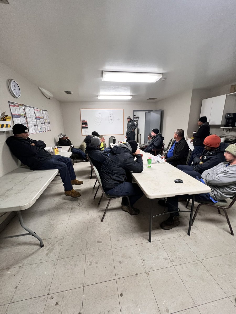 Rainy day 🌧️ Never fear, safety meeting FTW! ⚠️ 
Every moment together is an invaluable opportunity to reinforce the importance of safety practices and procedures in your operation. #SafetyFirst #training #teamwork @william_slim