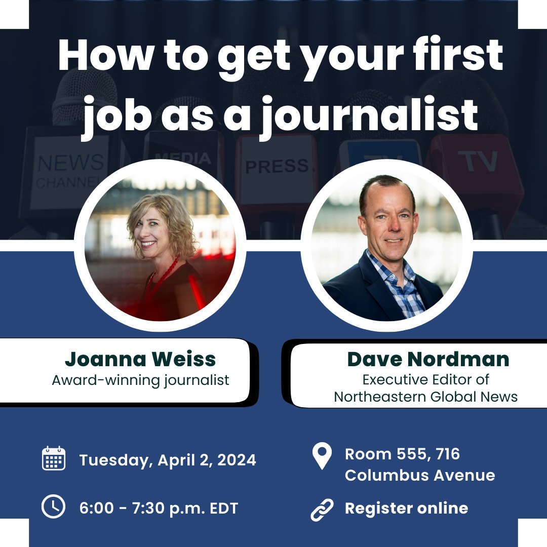 Award-winning journalist <a href="/JoannaWeiss/">Joanna Weiss</a> and <a href="/NUGlobalNews/">Northeastern Global News</a> executive editor <a href="/DaveNordman/">Dave Nordman</a> share stories from both sides of the editorial table. 

📆: Tuesday, April 2
🕡: 6 p.m. EDT
📍: Room 555, Columbus Place
➡️: bit.ly/3TCz762