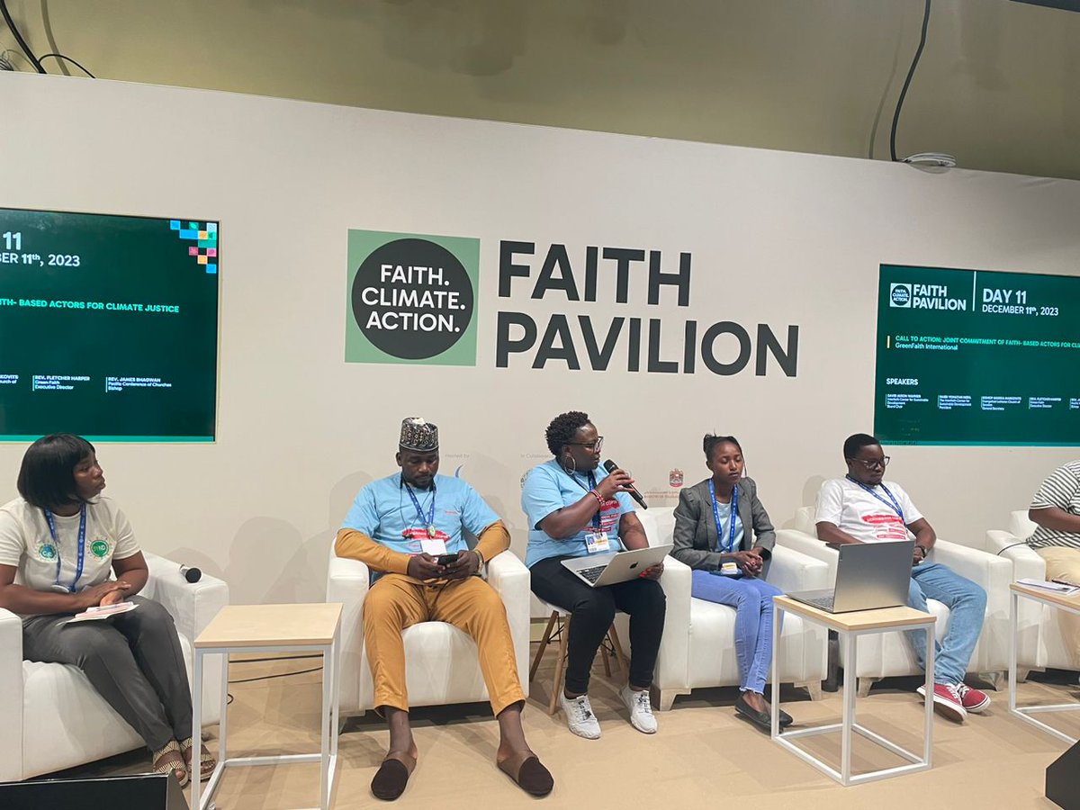 Multi-faith Voices for Climate Justice 🌍⚖️. For the first time, the 28th UN Climate Change Conference has it's first faith pavillion. A platform that reinforced hope amongst faith leaders/communities to influence #ClimateJustice. #Faiths4Climate @GreenFaith_Afr