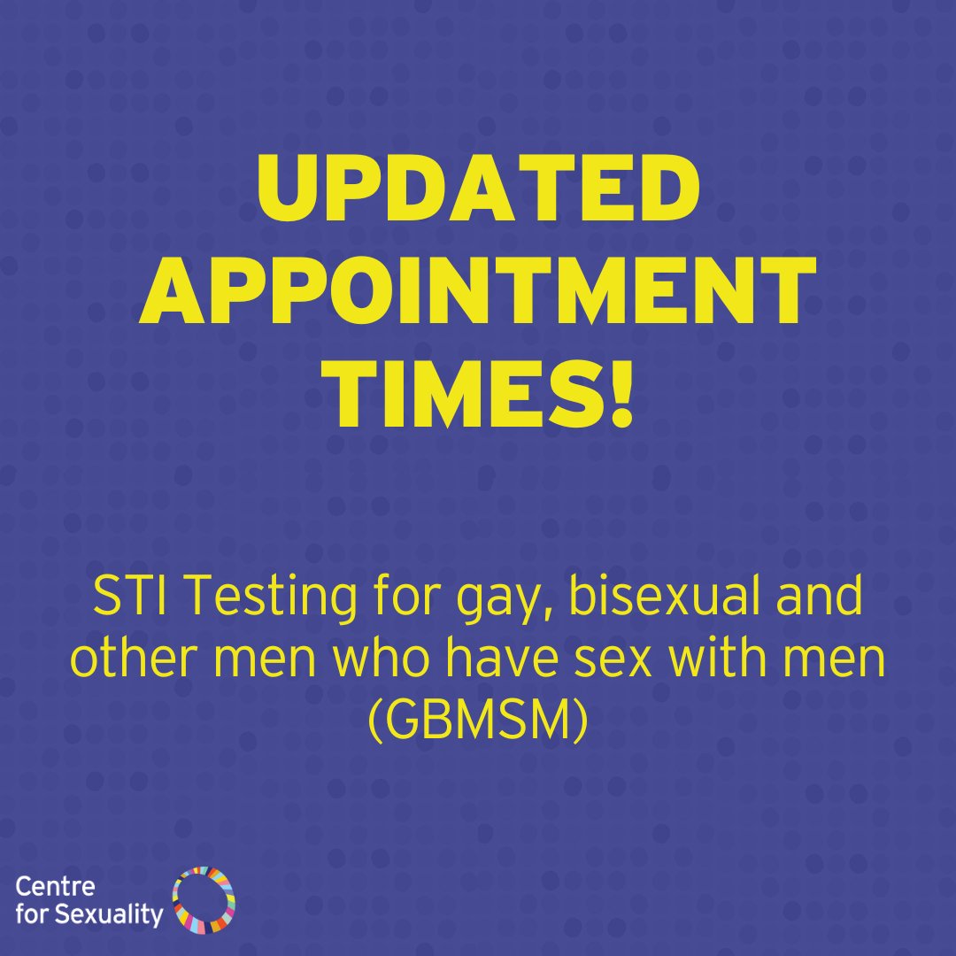 We've updated our appointment slots for HIV and STI testing to accommodate more clients!⁠ Visit centreforsexuality.ca/programs-servi… for more information and to book your appointment. . . . . #yyc #stitesting #knowyourstatus