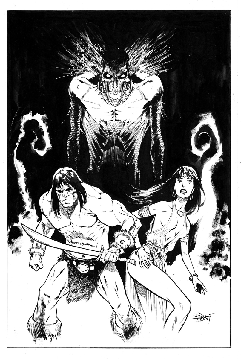 Cover for 'The Cimmerian' issue 3 from Ablaze Publishing, i did this 3 years ago.  #Conan #Comics 