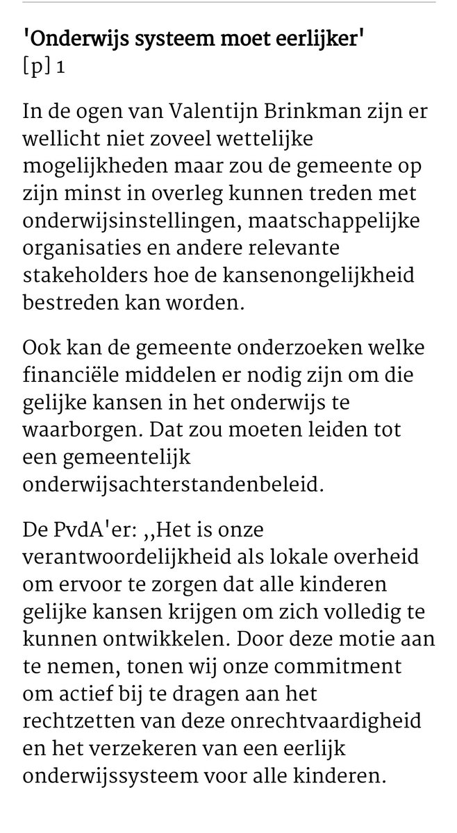 Als gemeenteraad van Baarn streven we naar gelijke onderwijskansen voor alle kinderen, ongeacht hun ouders' financiële situatie. We vragen om onderzoek naar toegankelijke bijles voor alle kinderen.

#bijles #pvda #kansengelijkheid #onderwijsondersteuning #kansenongelijkheid