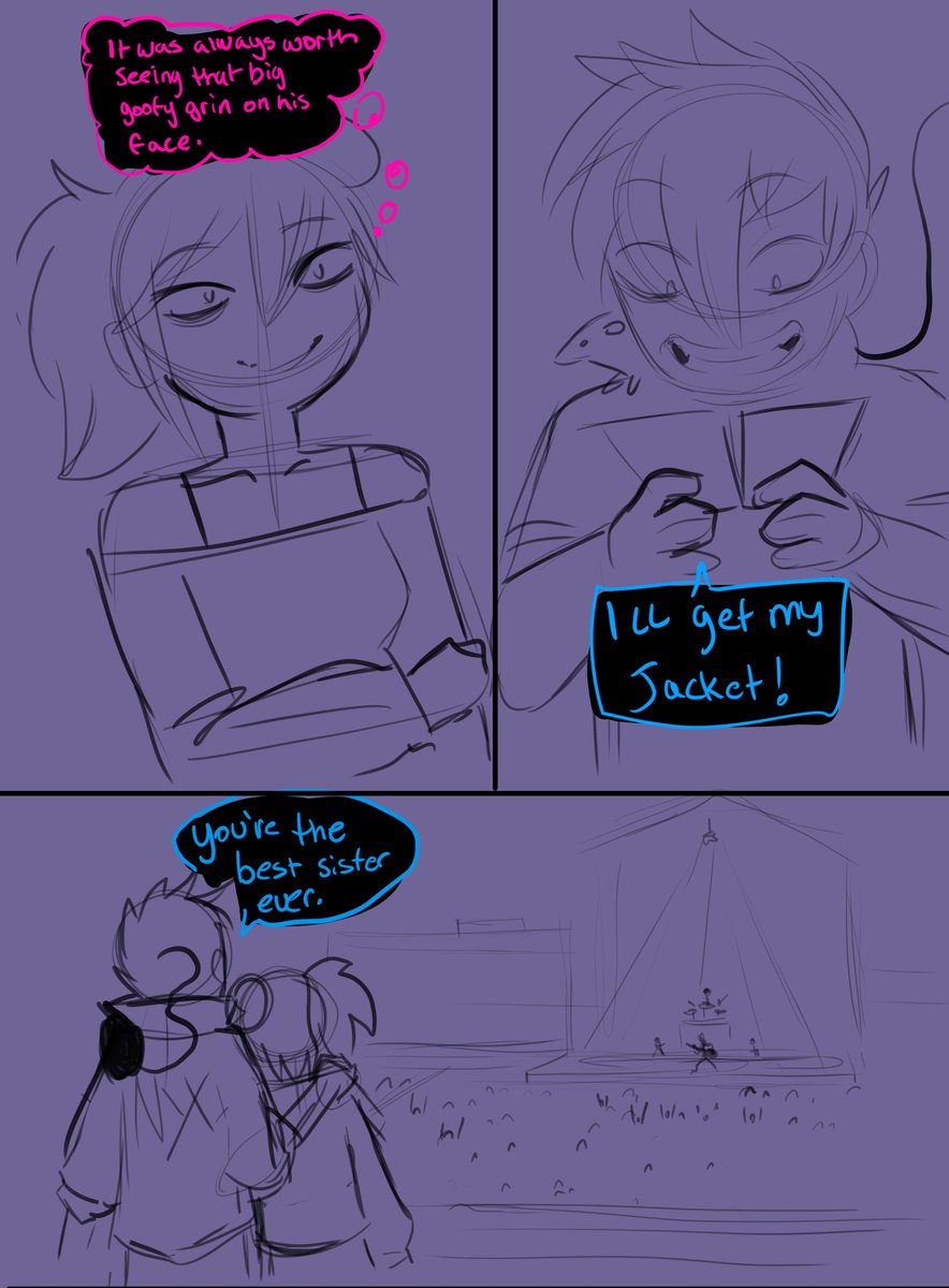Made this little scrappy comic a little bit ago of the Nyx siblings. I am sorry I haven't posted any finished works lately, been trying to grind those coms out!