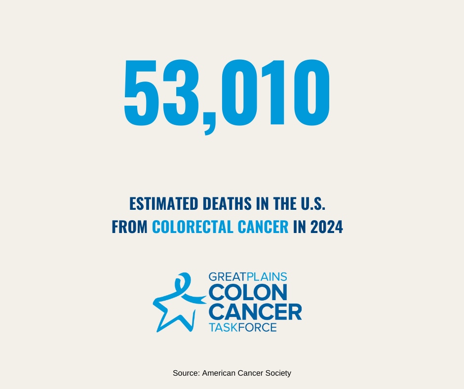 The American Cancer Society estimates there will be 53,010 deaths in the US in 2024 from #coloncancer. If you are 45 or older, or have a family history of colon cancer, talk to your doctor about getting screened. If you are NE resident and age 45-74, get a FREE, at-home tes...