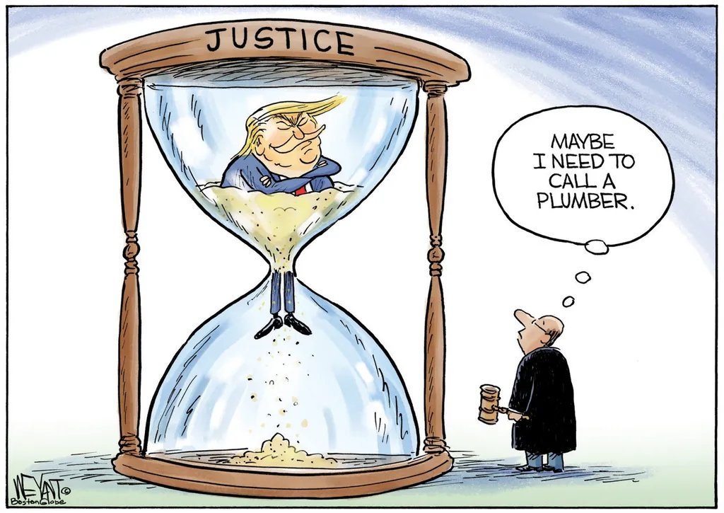By Christopher Weyant (When will Lady Justice pull the plug????????)