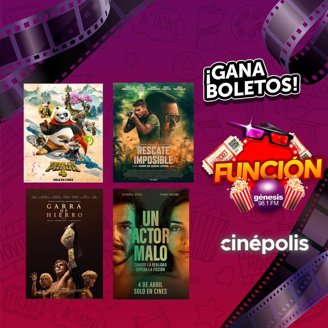 ¡Vamos todos al cine! 🤩🎬 Participa por tus accesos y disfruta de la película en tu sucursal Cinépolis favorita 🍿 Para participar: ✅Comenta tu nombre completo, correo electrónico ✅Comenta cuál es tu género de películas favorito ¡Suerte!🤞🏻🍀