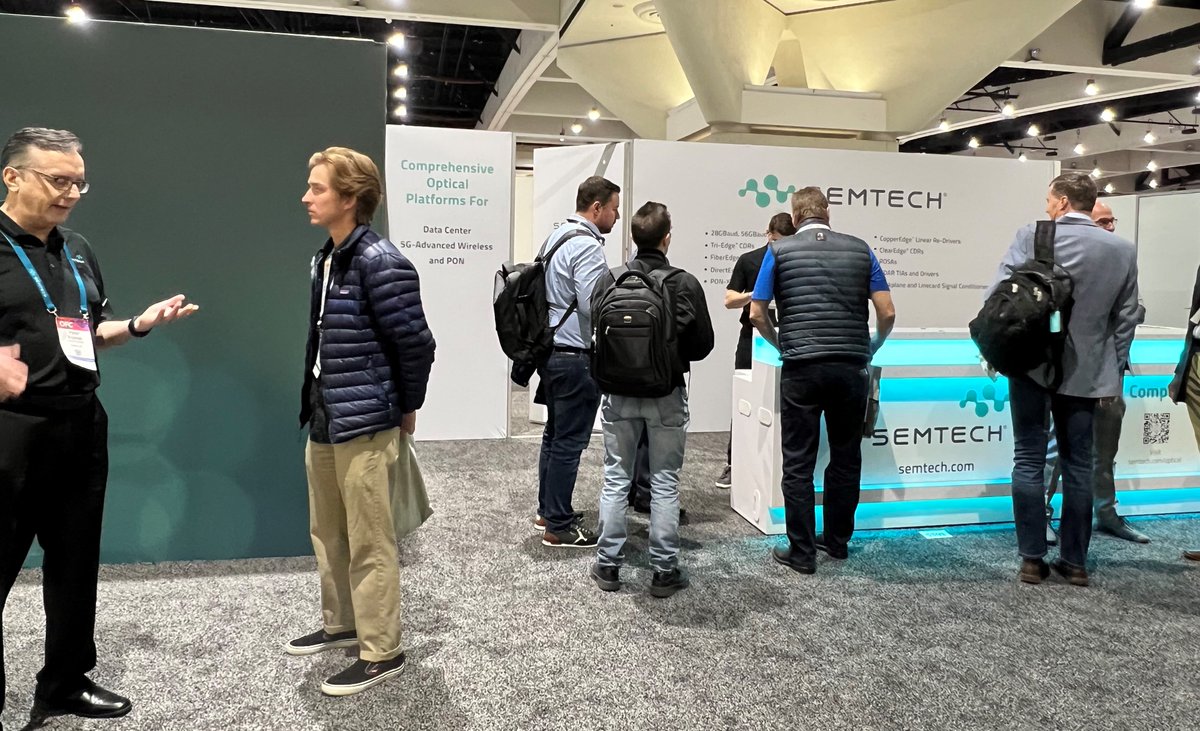 Excitement is in the air at this year's OFC Conference! Swing by booth 5301 to connect with Semtech experts and discover our latest innovations in #optical networking technology. #OFC2024 #Semtech #DataCenters #5G