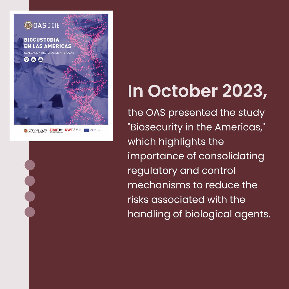 ✍️ 📆Today marks the forty-ninth anniversary of the entry into force of the Biological Weapons Convention, the first multilateral disarmament treaty to ban an entire category of weapons of mass destruction. 📑Read our latest study on biological weapons▶️unlirec.org/en/publicacion…