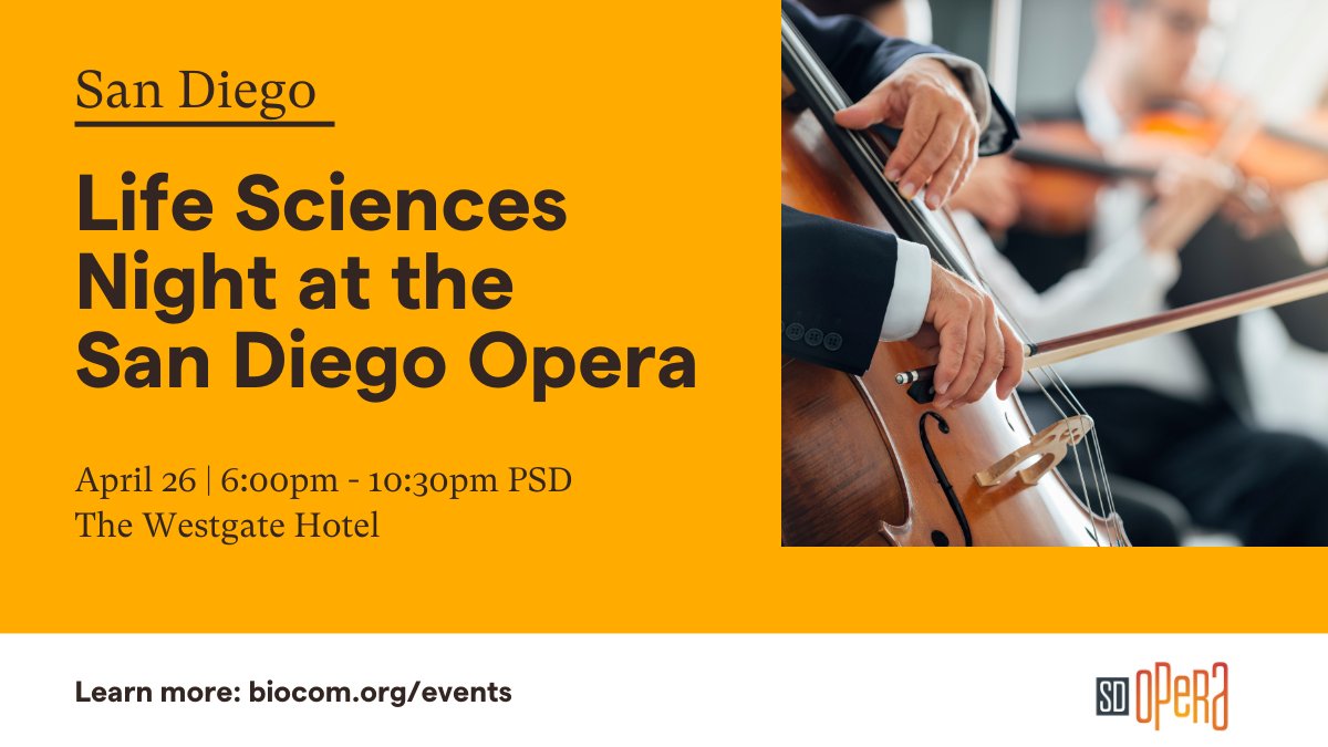 We're proud to sponsor @SDOpera’s Life Sciences Night at the Opera on April 26 and invite you to join us for a special performance of Madama Butterfly and a presentation by Dr. Jacopo Annese, PhD, President & CEO of The Brain Observatory. Learn more: bit.ly/3TROvNe