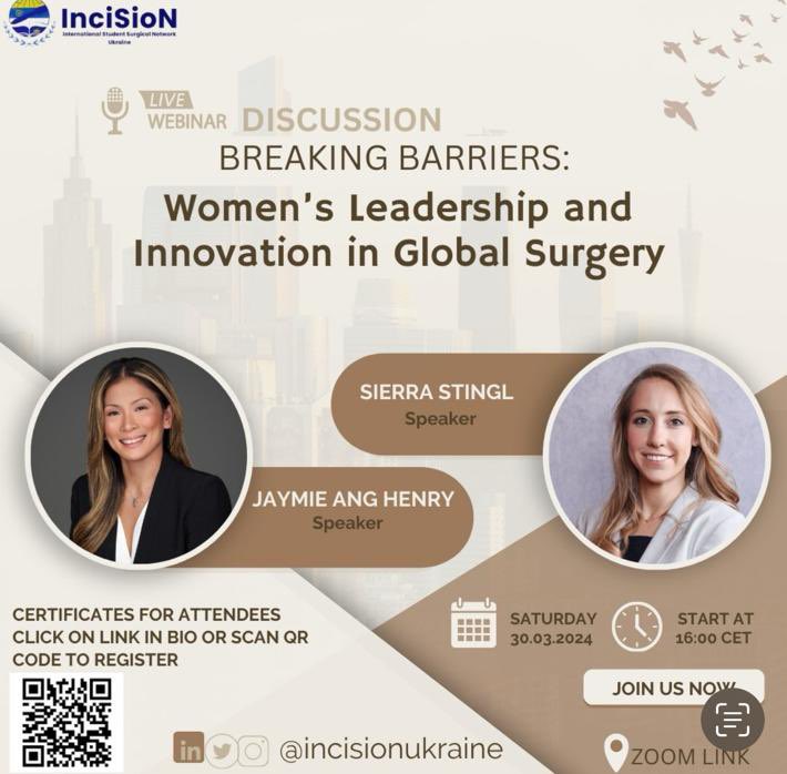 Interested in global surgery and how women rule the world?! Check out this live webinar by some trailblazers in the field👑 @JaymieClaire @theG4Alliance @InciSioNGlobal