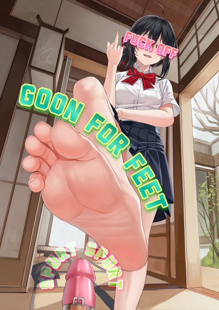 MayMaybym's tweet photo. Get stepped on, LOSER~!

I know you're dumb as fuck for feet  so rejoice!~

Smell them! Lick them! Get drained!💖

#findom #2dfd #feet #femdom #hentai #goon https://t.co/RzLlPy5tSU
