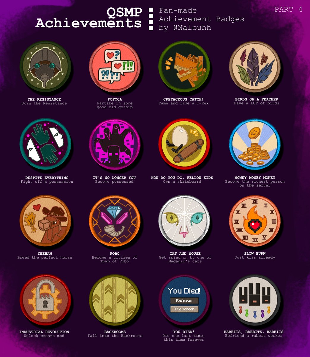 ✨Mooooree QSMP achievement badges! ✨
Which ones would you get?
#qsmpfanart #qsmp