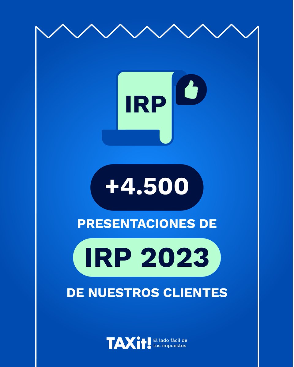 ¡Otro TAX Season exitoso!
¡Cerramos la temporada de IRP 23/24 con +4.500 presentaciones de IRP de nuestros clientes!  🧾📱
 
#ElLadoFácilDeTusImpuestos