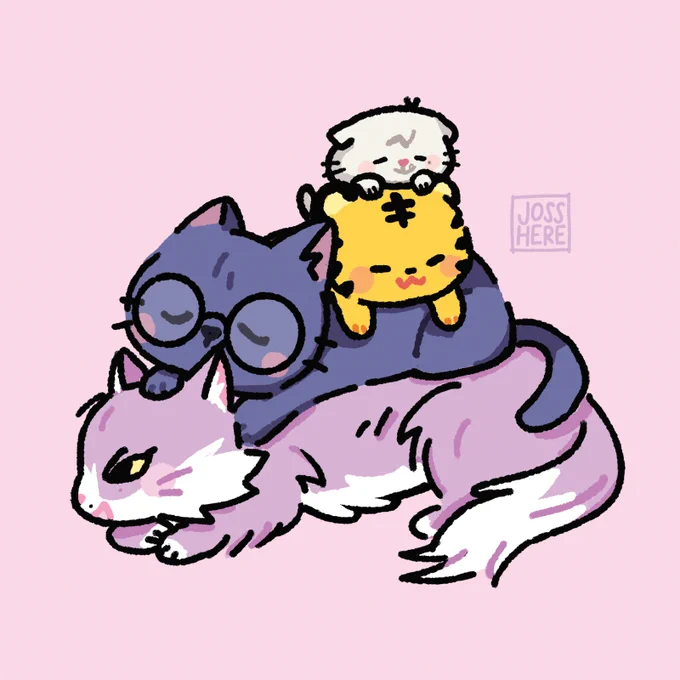 i will never tire of drawing a cat pile 