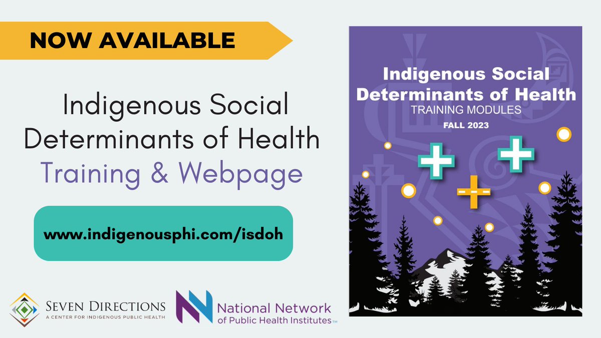 The Indigenous Social Determinants of Health webpage and training is now available! It includes 6 modules designed to offer tribal and urban Indian public health practitioners with the practice and content necessary to map out their own ISDOH framework ✨ indigenousphi.org/isdoh/about