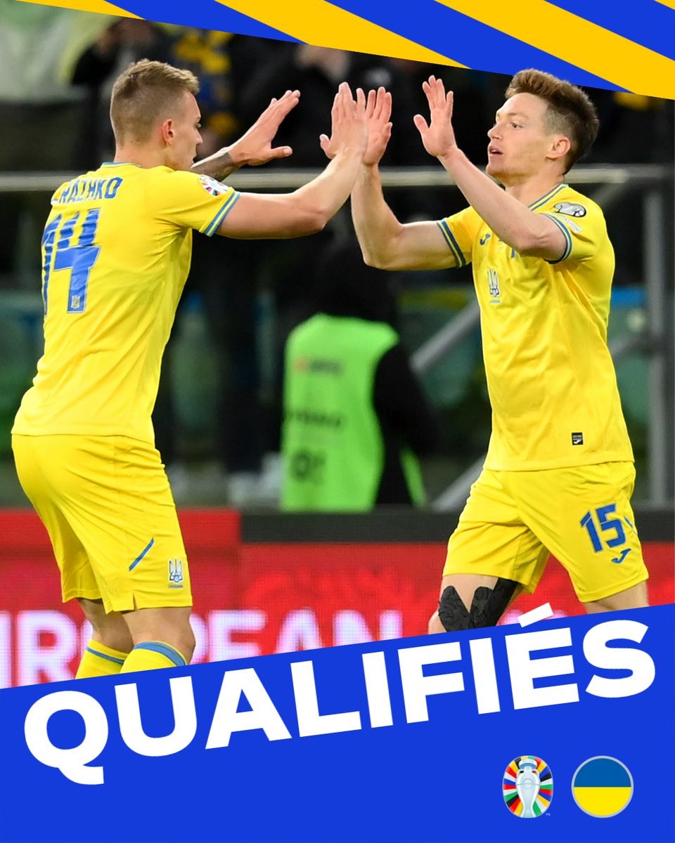 👏 L'Ukraine, 23e qualifié pour #EURO2024 🇺🇦 🇺🇦