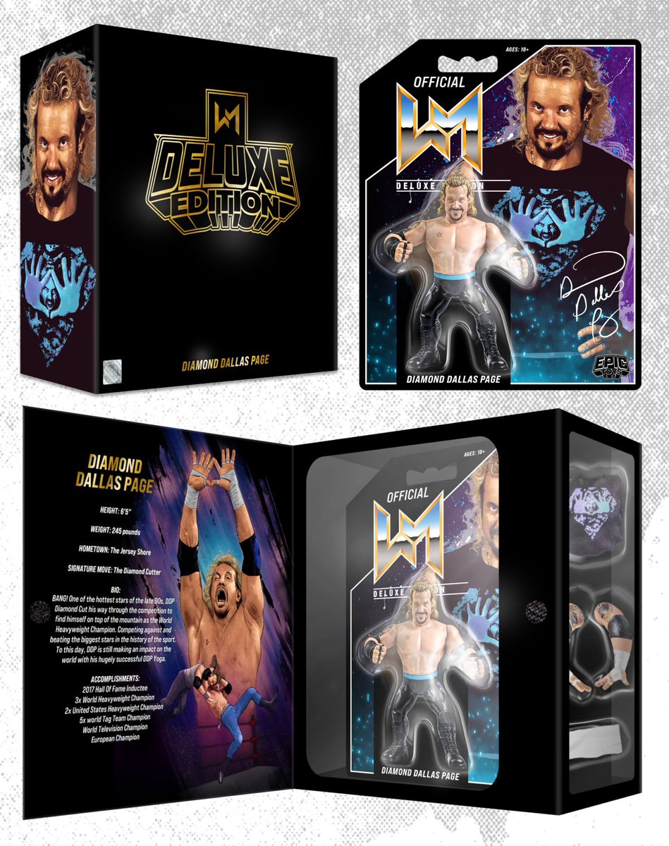 💎 BANG! 💎 Wrestling Megastars ‘Deluxe Edition’ - Diamond Dallas Page @RealDDP will be available for pre-order on Wednesday 27th March from 10am GMT at ➡️ epic-toys.co.uk. 🇺🇸 US customers can pre-order via @figcollections & @asylum_store from tomorrow. More info👇🏼