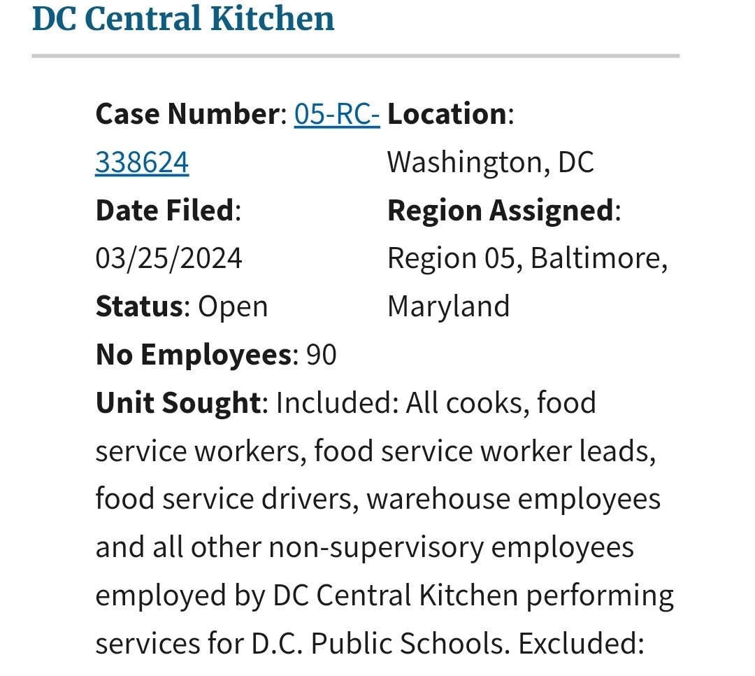 NEW: 90 workers at DC Central Kitchen, a non-profit that feeds and trains unhoused folks are forming a union and joining @Teamsters.