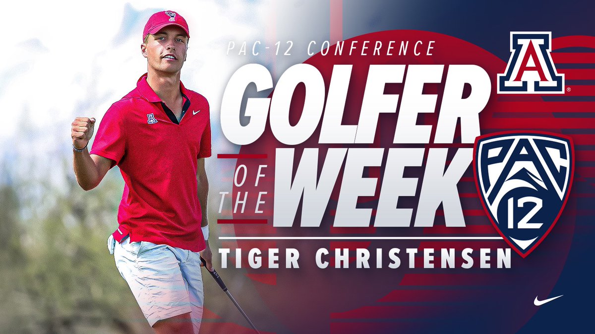 Win No. ✌️ of the year = @pac12 Golfer of the Week award No. ✌️for our guy Tiger Christensen. #BearDown