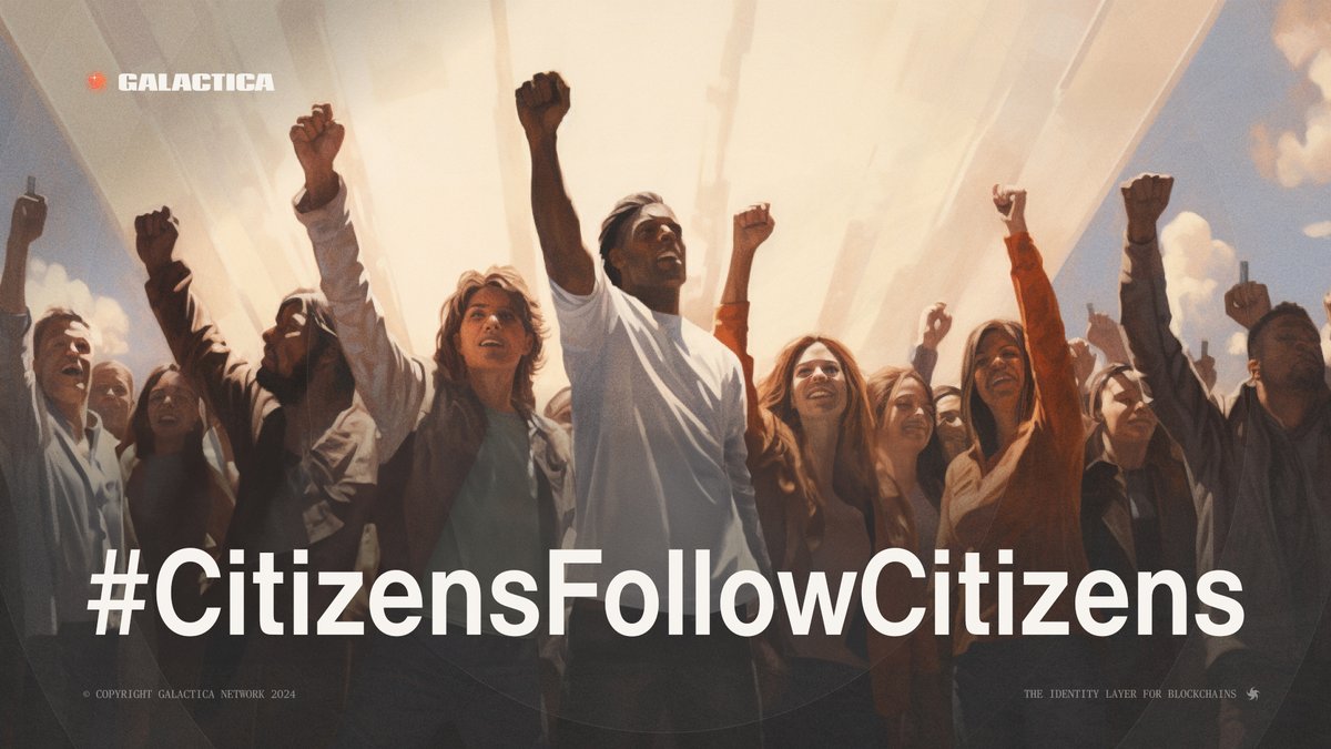 GalacticaNet's tweet photo. Welcome #Galactican, these are the accounts you need to follow to get the most out of the Cypher State! 

From team members to some of our earliest and most passionate supporters - follow the OGs, and support each other in the comments 

#CitizensFollowCitizens 👇

Galactica Team Accounts:

- @Sarvodaya_gala 
- @Citizen42_gala 
- @AStar_Gala 
- @AlexanderKaln1
- @jamilehgrace

The MVCs (Most Valuable Citizens):

- @Daniel23136159
- @SwissborgMania
- @LNicoooo
- @Dav_Swissborg
- @johnrickxxx
- @SwissBorgTribe
- @ROOTFluffle
- @gregory94236350
- @DruidoSBDAO
- @1000ouz
- @pierrejourdain3
- @0xSamoth
- @BezuchetChrist1
- @TheCryptophil
- @Amasaurus1
- @NoCodeStartupHQ 

Be part of future lists like this by contributing to the community and progressing our many campaigns (details on Discord)