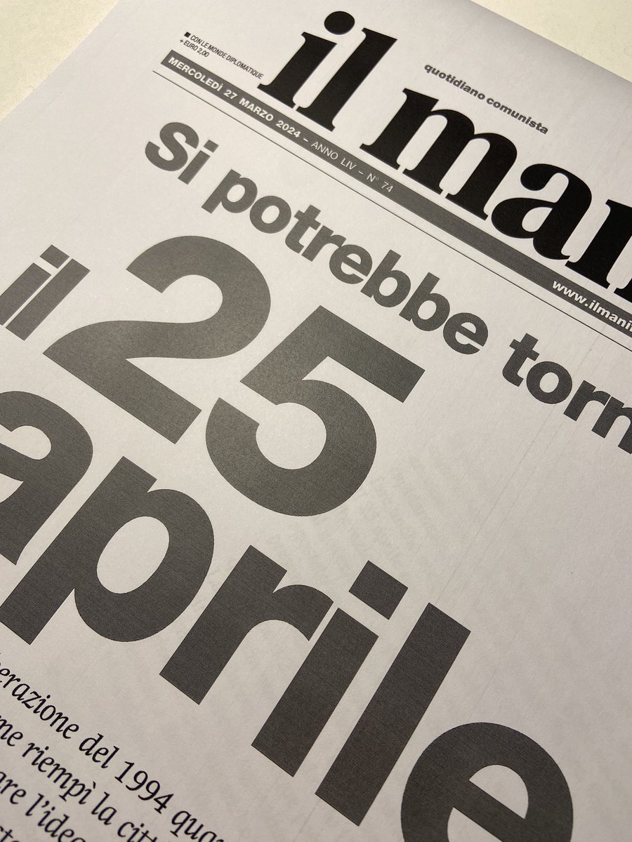 domani #25aprile @ilmanifesto