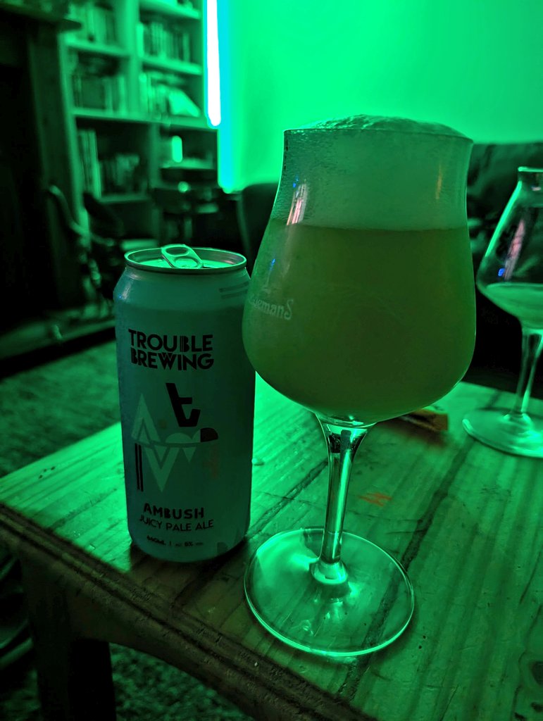 And a perfect #IrishBeer for the night cap. @troublebrewing again with one of my favourite beers ever #AMBUSH fucking beautiful 💚😁🍻Slainte all.