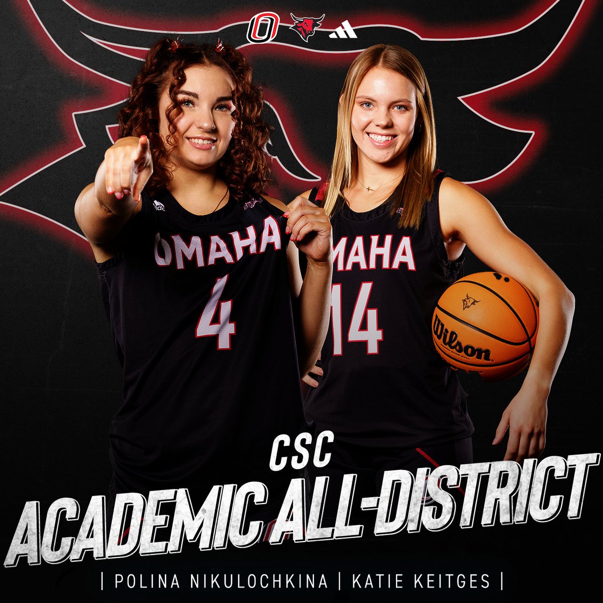 Ballers and Scholars📚🏀

Congratulations to <a href="/PolinaNik6/">Polina Nik🦋</a> and <a href="/KatieKeitges/">Katie Keitges</a> on being named to the 2024 <a href="/CollSportsComm/">College Sports Communicators</a> Academic All-District Team!

#OmahaWBB