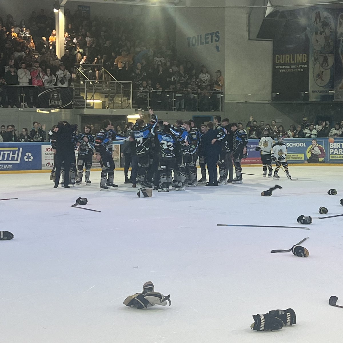 MK Lightning are the National Cup Champions!  Result on the night was 5-1, 10-5 on aggregate. What a night! Rutkis hattrick. Amazing play. Amazing atmosphere. We are so happy x