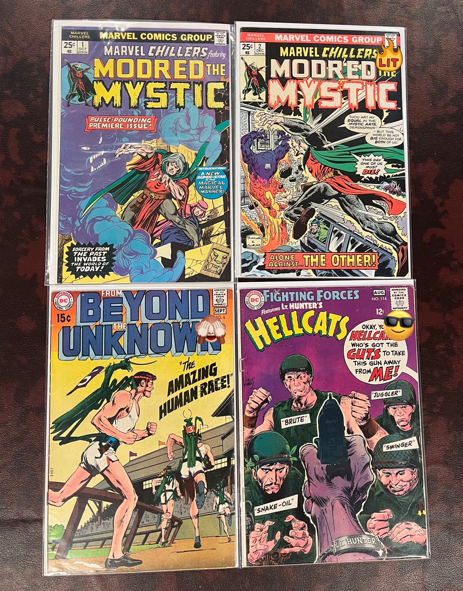 mediummic's tweet image. 4 more for tomorrow night at 10pm est. From Beyond cover is great. Joe Kubert with an intense OFF cover plus 1 and 2 of Marvel Chillers.