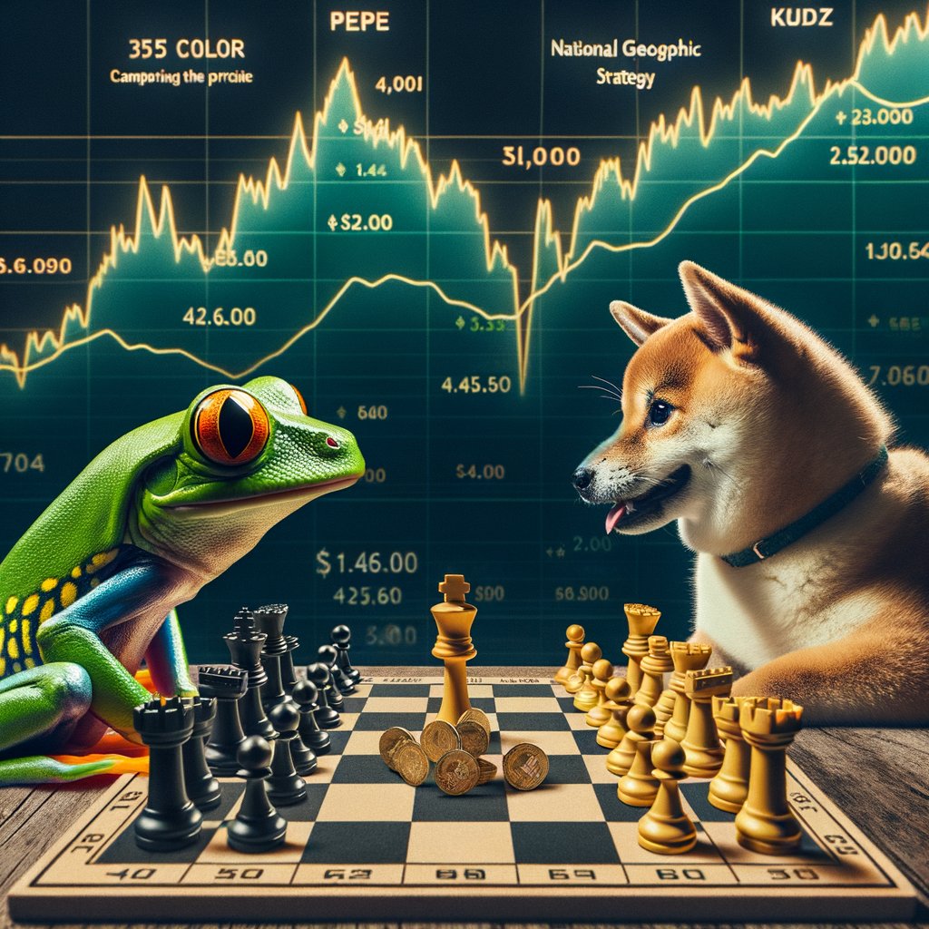 🚀 #Pepecoin vs #ShibaBudz: The meme coin arena heats up as PEPE faces a new rival after BUDZ's price surge. Investors, it's strategy time! 📈💥 #CryptoBattle #MemeCoin