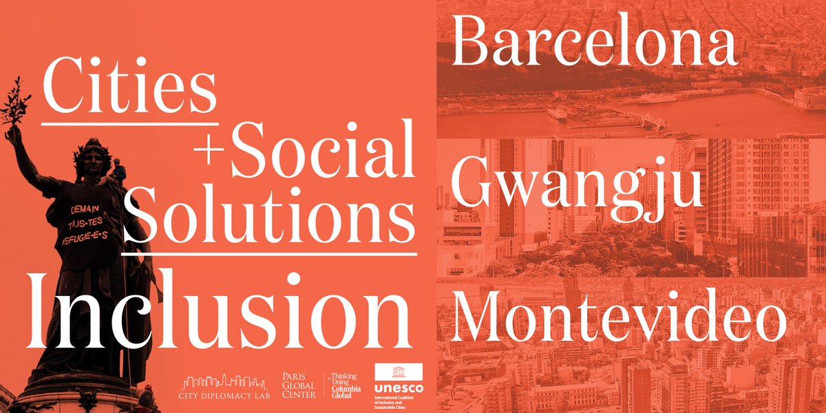 Join us on Thursday, April 18, for a conversation with the representatives of three cities committed to building inclusive urban development free from all forms of discrimination: Barcelona 🇪🇸, Gwangju 🇰🇷, and Montevideo 🇺🇾. Register here: columbiauniversity.zoom.us/webinar/regist…