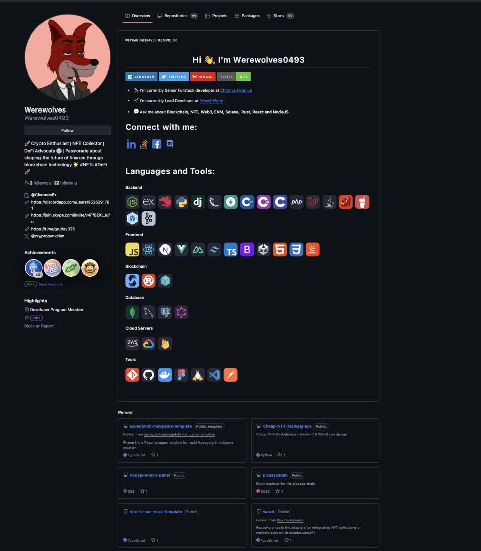 We (@PixelcraftStuds) actually gave this guy try a trial hire back in 2022  to do some game dev work and he was sketchy af, definitely felt like he  could be a NK